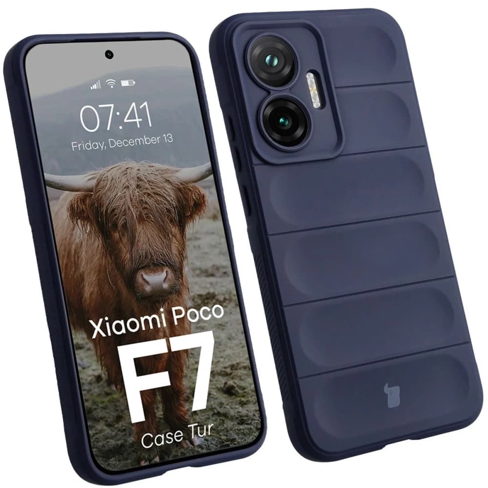 Pancerne etui Bizon Case Tur do Xiaomi POCO F7 granatowe - 1