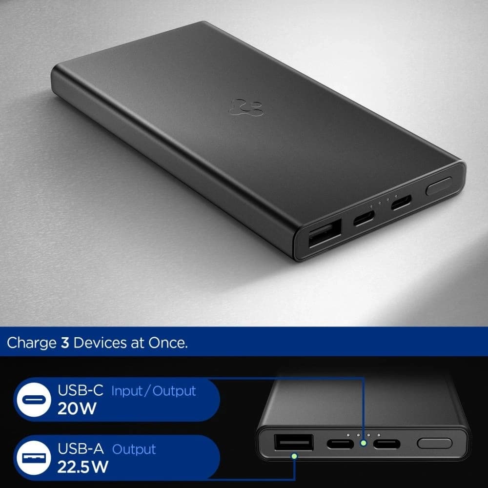 Spigen Essentail EA2210 Power Bank 10000mAh 22.5W Schwarz - 2