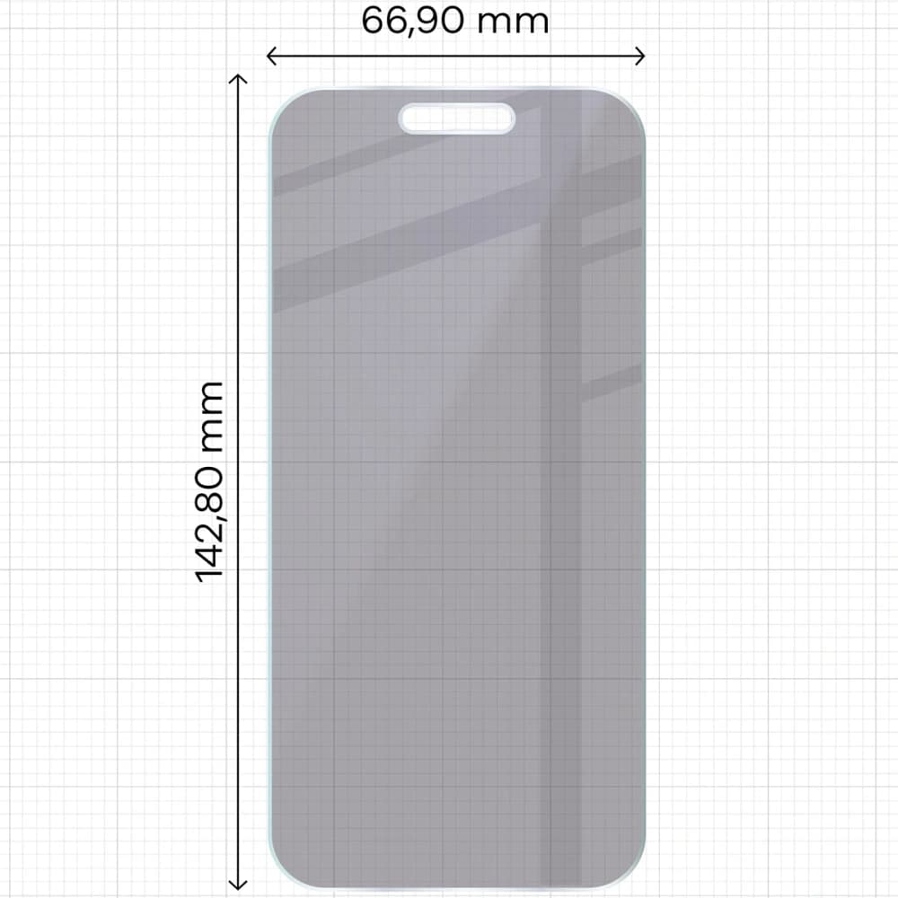 Bizon Privacy Glass Mule Shadow Apple iPhone 16 matt - 2