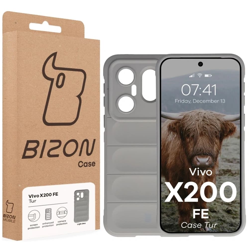 Bizon Case Tur Vivo X200 FE light grey - 8