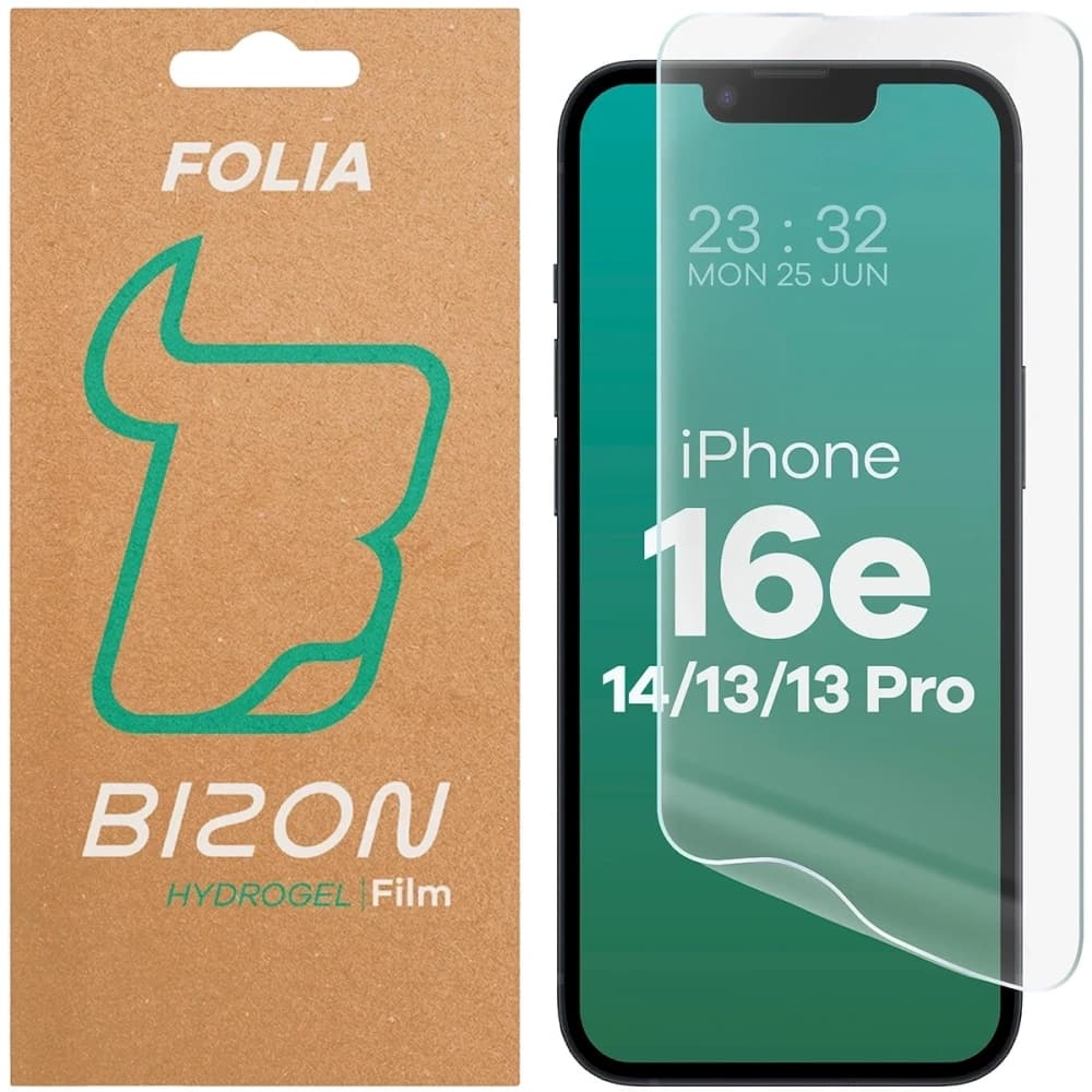 Bizon Glass Hydrogel Front Apple iPhone 17e / 16e / 14 / 13 Pro / 13 - 1