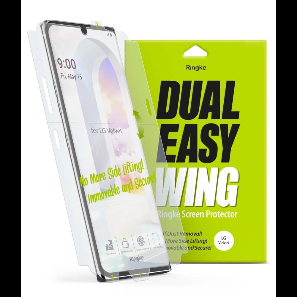 Ringke Hydrogelfolie Dual Easy Wing Vollabdeckung LG Velvet [2 PACK] - 1