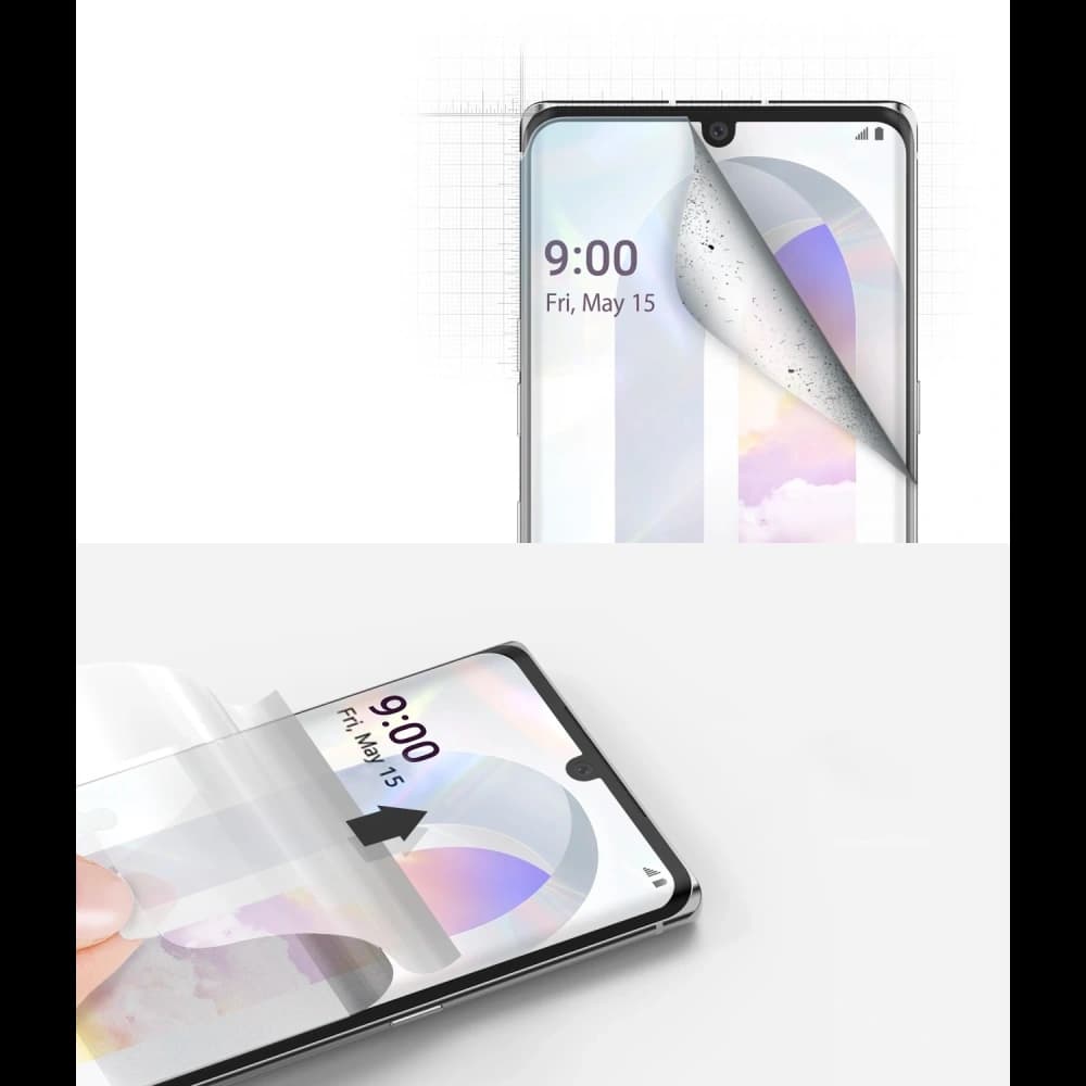 Ringke Hydrogelfolie Dual Easy Wing Vollabdeckung LG Velvet [2 PACK] - 3