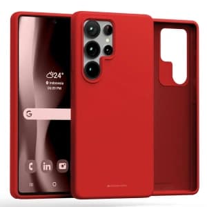 Mercury Pure MagSafe Silikon Samsung Galaxy S25 Ultra rot