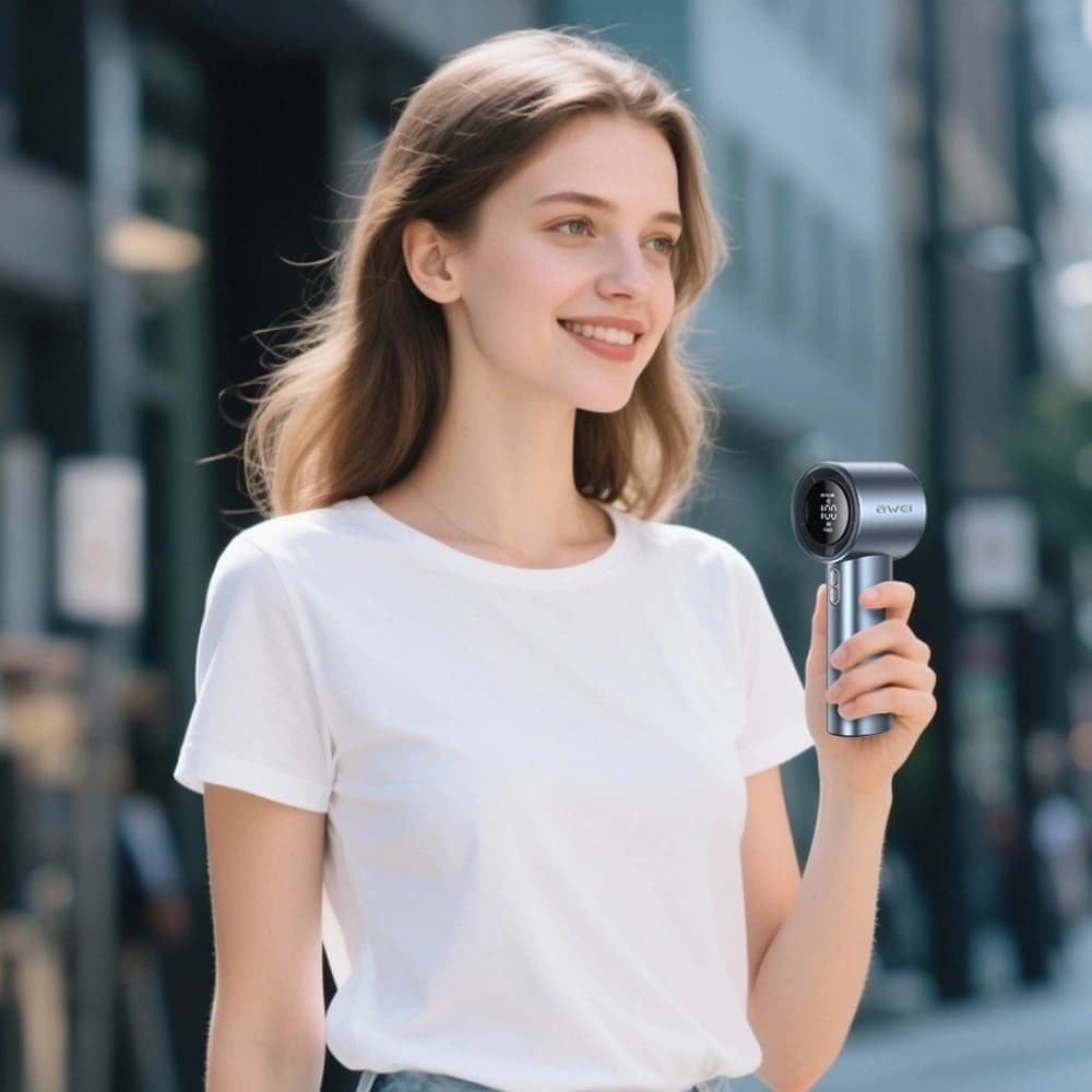 AWEI F38 Mini Taschenventilator blau - 7