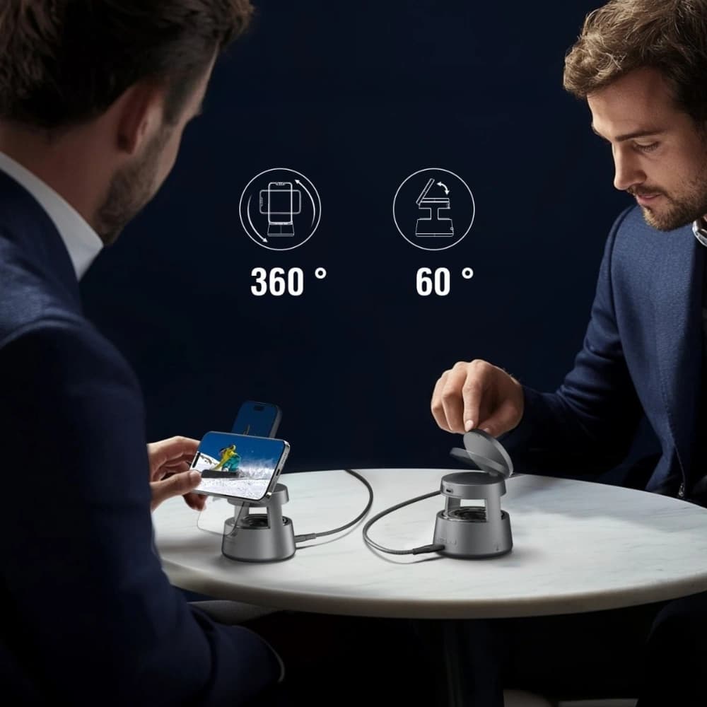 4smarts Aura Sound Charging station Qi2 grey - 4