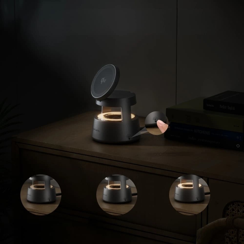 4smarts Aura Sound Charging station Qi2 grey - 6