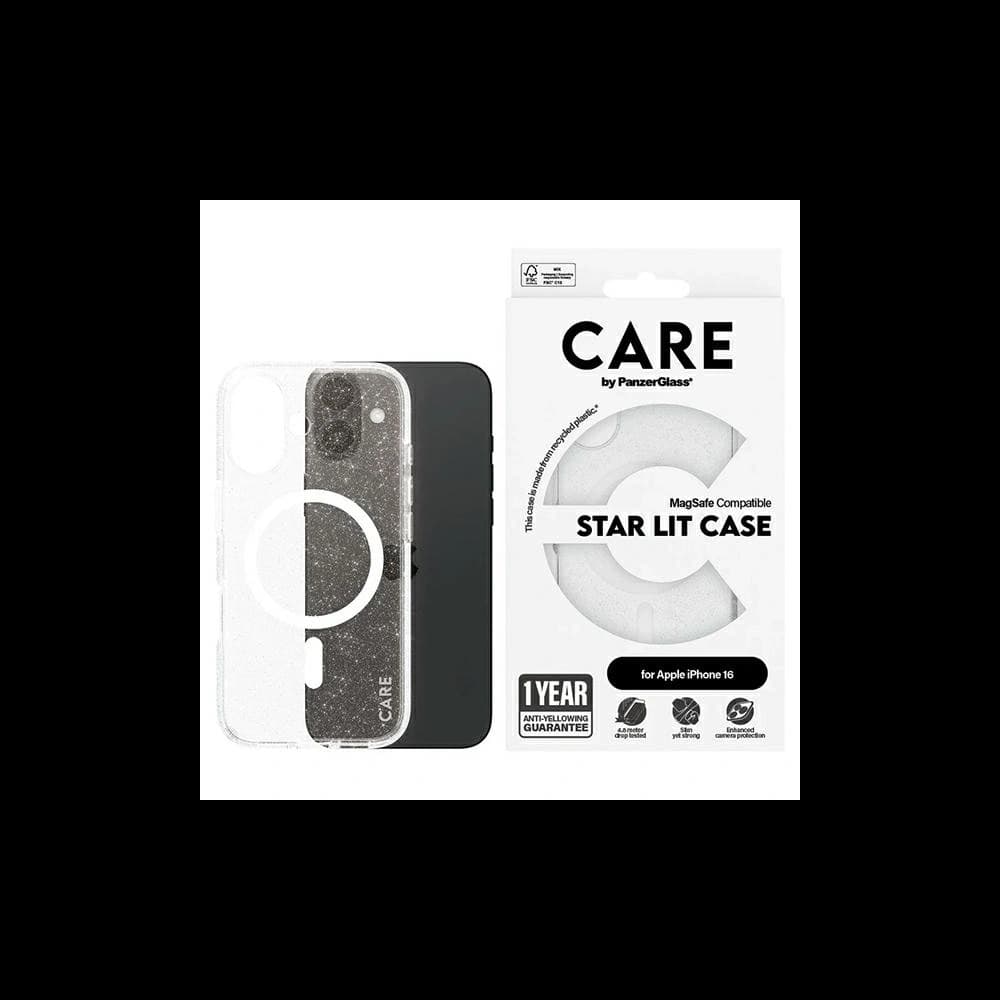 CARE by PanzerGlass Flagship Star Lit Case MagSafe Apple iPhone 16 white - 1