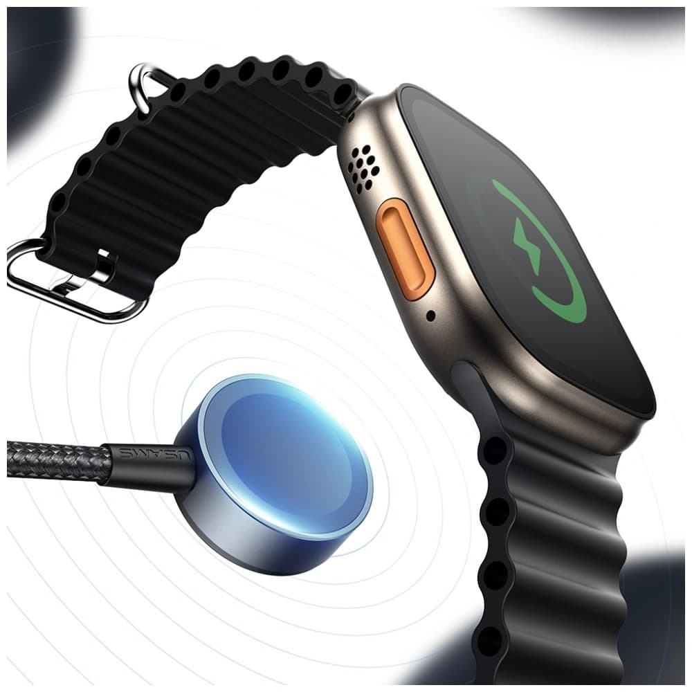 USAMS Huan Serie SJ754 3-in-1 72W USB-C / USB-C Kabel 60W, USB-C 12W + Uhrenladegerät 2.5W tarnfrei - 5