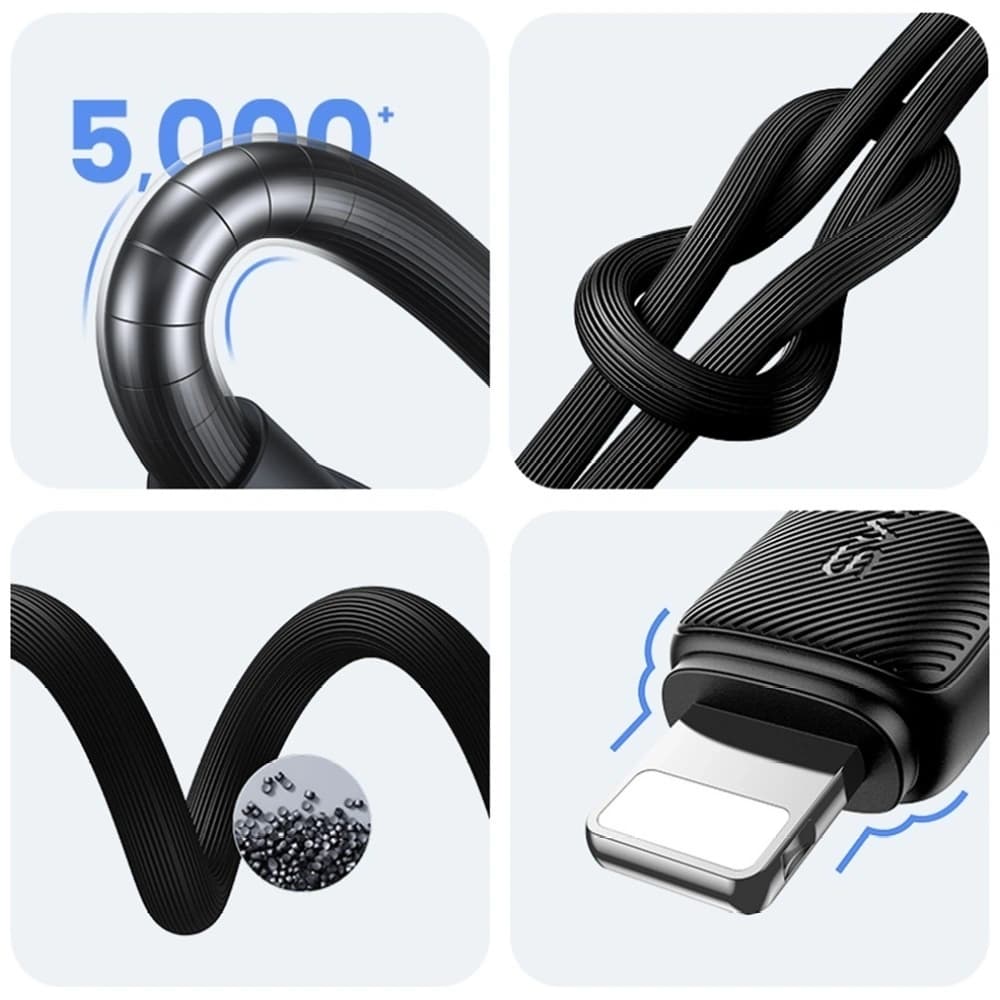 USAMS KY Series US-SJ694 USB-A / Lightning cable 2.4A 2m white - 8