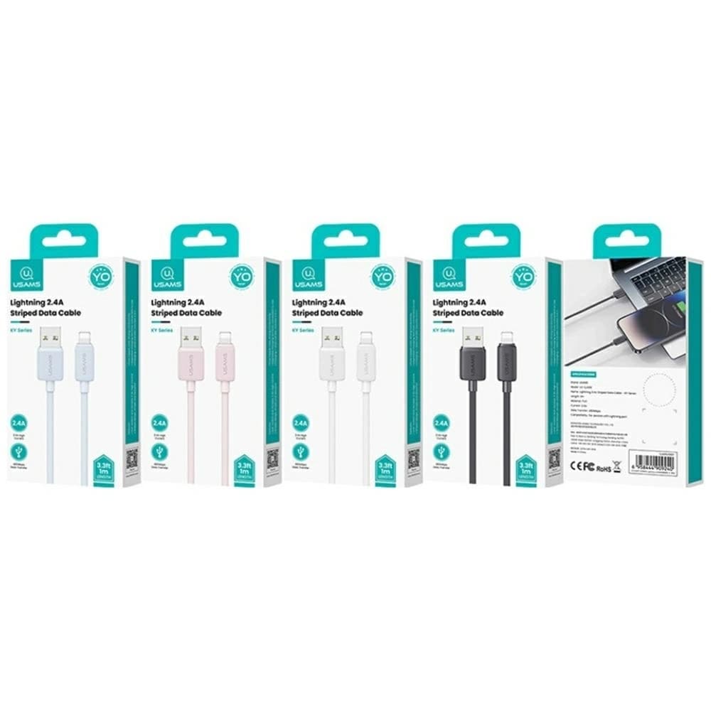 USAMS KY Series US-SJ694 USB-A / Lightning cable 2.4A 2m white - 11