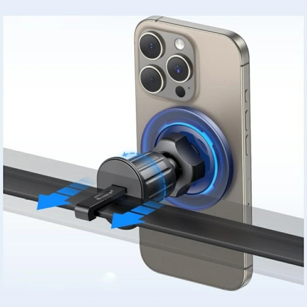 Uchwyt samochodowy do kratki USAMS ZJ081 MagSafe niebieski - 2