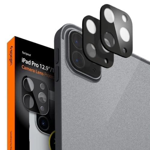 Spigen Apple Gehärtetes Glas Glas FC Kamera iPad Pro 11 2020 (2. Generation) /12.9 2020 (4. Generation) Schwarz [2 PACK]