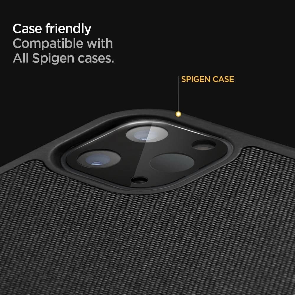 Spigen Apple Gehärtetes Glas Glas FC Kamera iPad Pro 11 2020 (2. Generation) /12.9 2020 (4. Generation) Schwarz [2 PACK] - 4