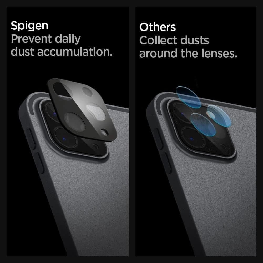 Spigen Apple Gehärtetes Glas Glas FC Kamera iPad Pro 11 2020 (2. Generation) /12.9 2020 (4. Generation) Schwarz [2 PACK] - 6
