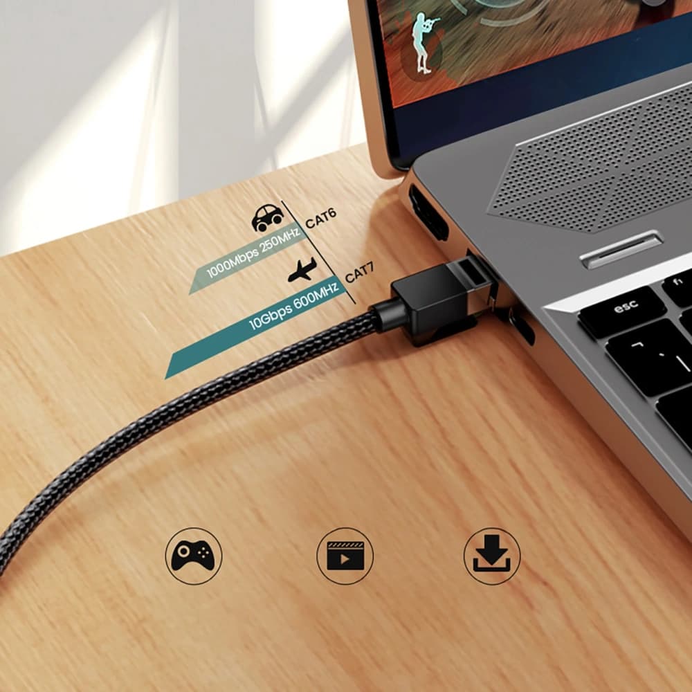 UGREEN NW150 30791 Ethernet RJ45 Cat 7 10Gbps 10m black cable - 4