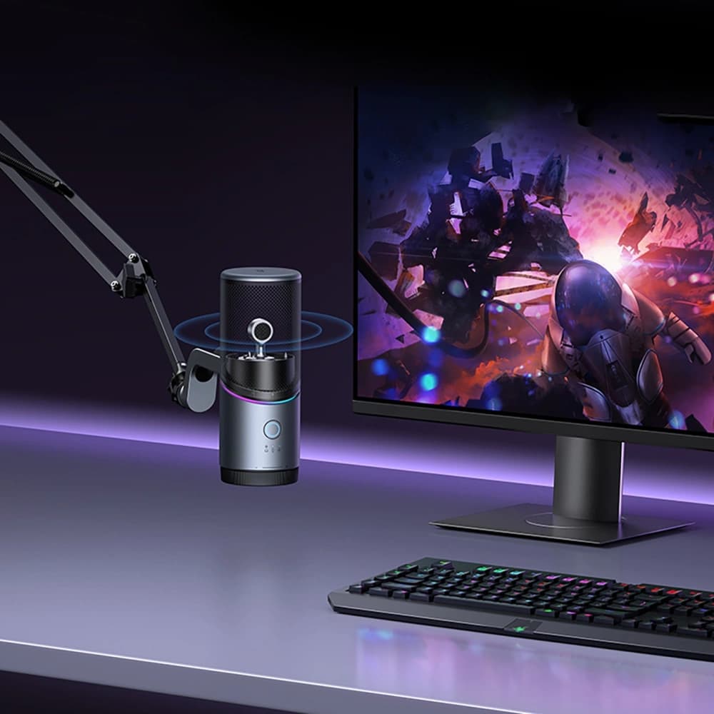 UGREEN CM769 USB-A RGB LED Tischmikrofon Silber - 4