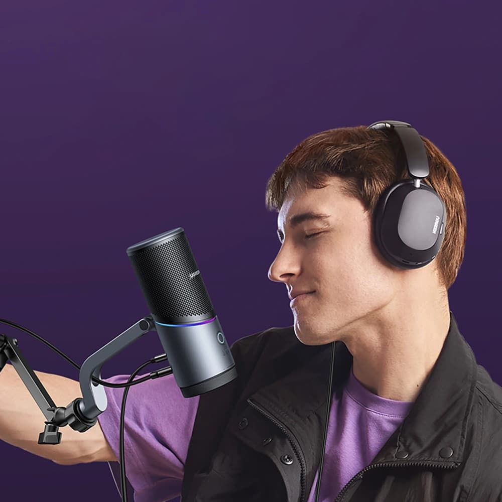 UGREEN CM769 USB-A RGB LED Tischmikrofon Silber - 7