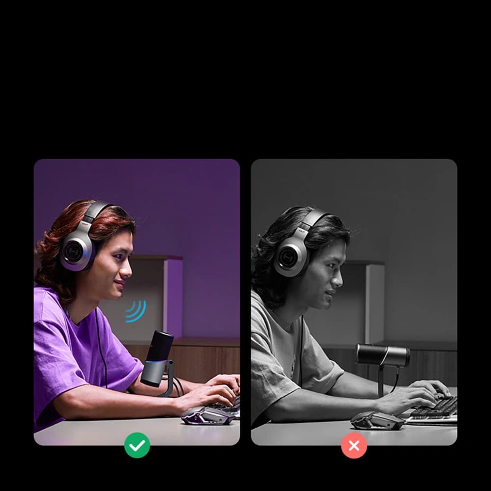 UGREEN CM769 USB-A RGB LED Tischmikrofon Silber - 9