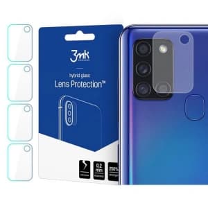 3MK Samsung Hybridglas für Kameraobjektiv Objektivschutz Galaxy A21s [4 PACK]