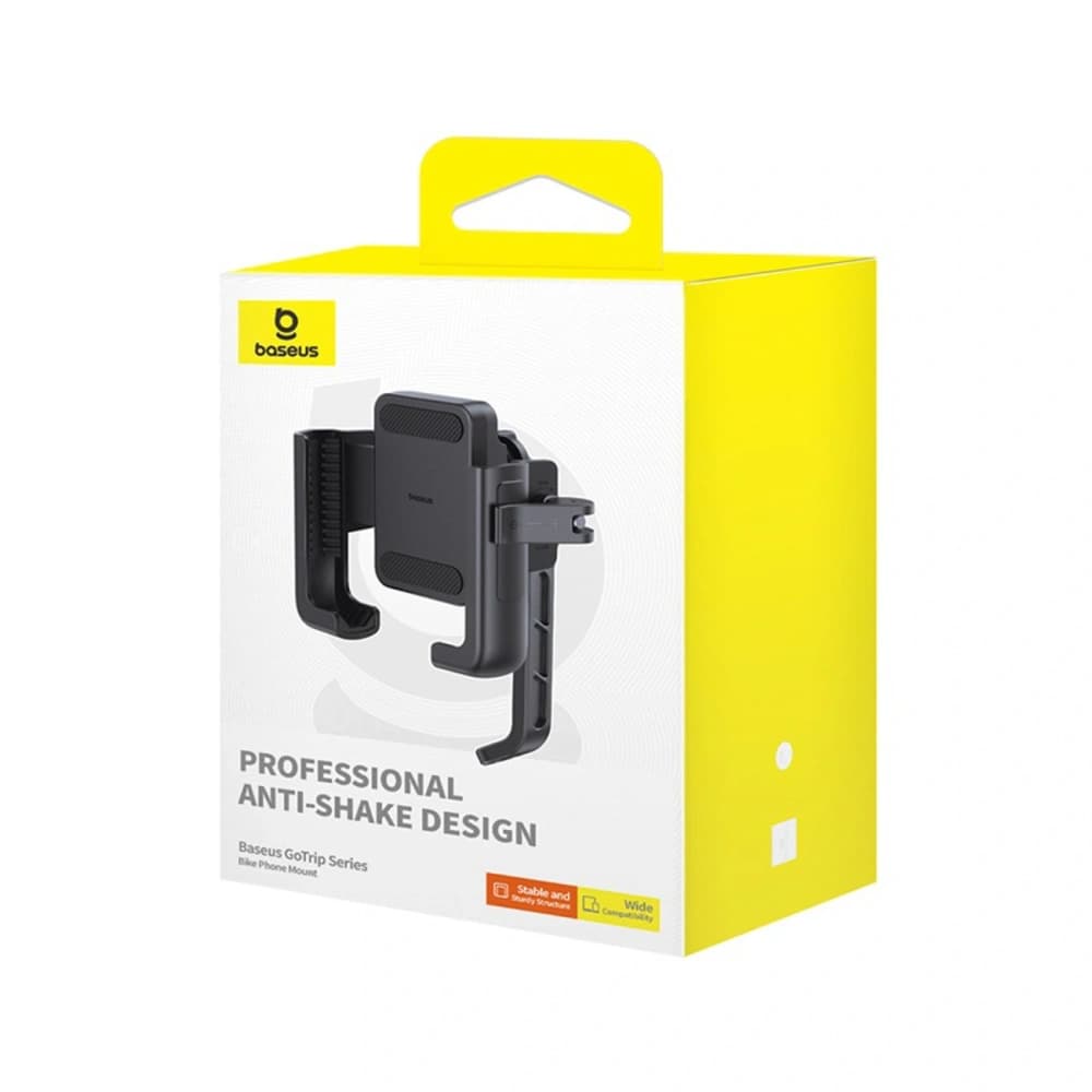 Uchwyt motocyklowy na telefon Baseus GoTrip do lusterka z amortyzacją czarny - 9
