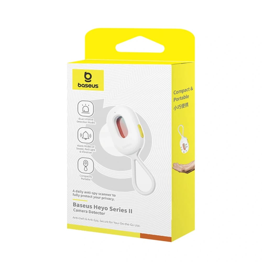 Baseus Heyo Series II versteckte Kameras Detektor mit Alarm und Mini-Taschenlampe + Baseus Simple USB-A / USB-C Kabel weiß - 6