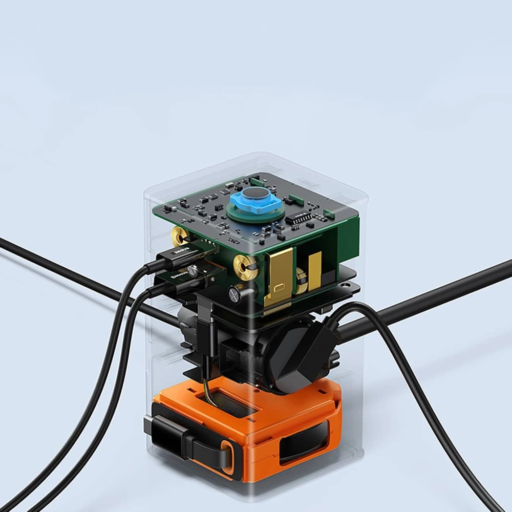 Baseus PowerCombo 65W Charging Station 1.5m 2xAC, USB-A, USB-C + USB-C cable black - 9