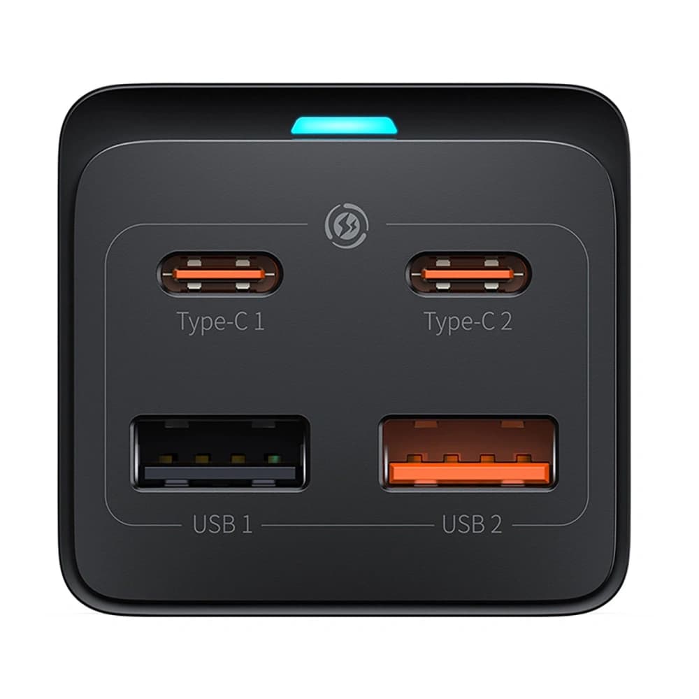 Baseus GaN3 Pro 65W AC Ladegerät + 2xUSB-C + 2xUSB-A mit Baseus Xiaobai USB-C / USB-C 100W 1m Kabel schwarz - 3