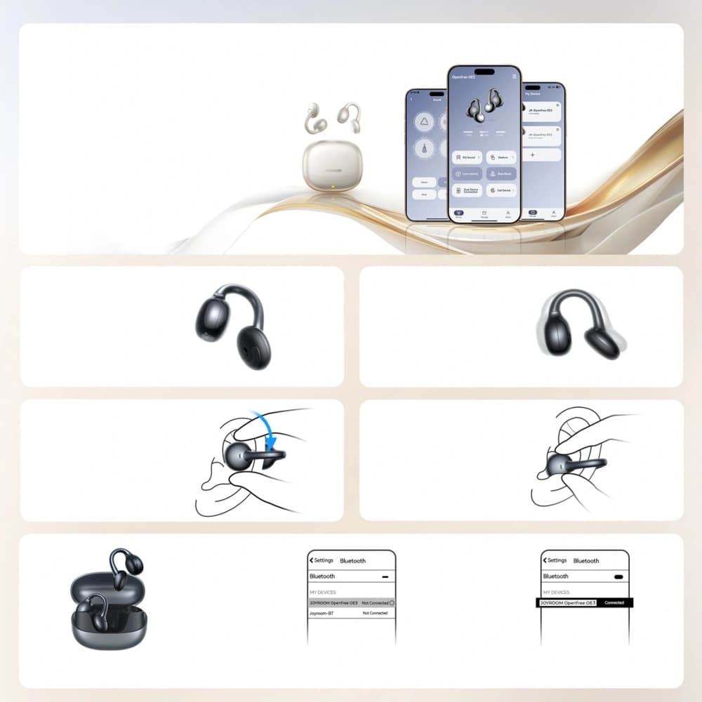 Joyroom Openfree JR-OE3 TWS kabellose Open-Ear Kopfhörer silber - 4