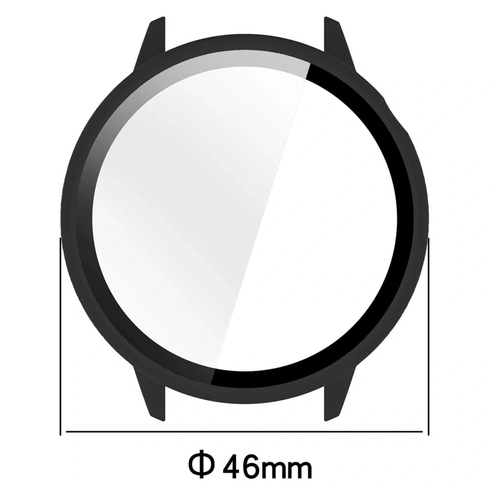 Etui mit Glas für die Uhr Bizon Case+Glass Watch für OnePlus Watch 3 43mm schwarz - 2