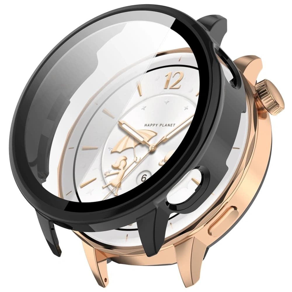 Etui mit Glas für die Uhr Bizon Case+Glass Watch für OnePlus Watch 3 43mm schwarz - 4