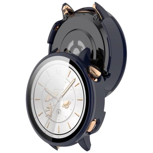 Bizon Case+Glass Watch case with glass for OnePlus Watch 3 43mm blue