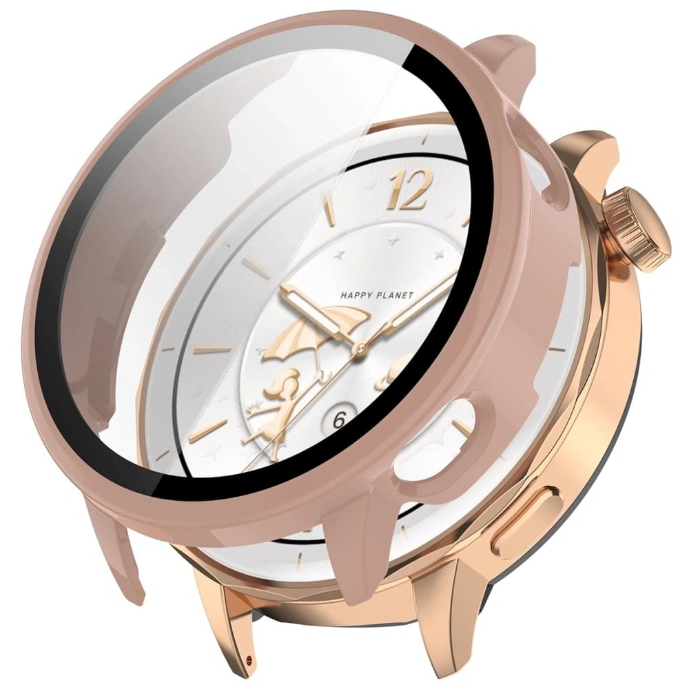 Bizon Case+Glass Watch Case with Glass for OnePlus Watch 3 43mm Pink - 4