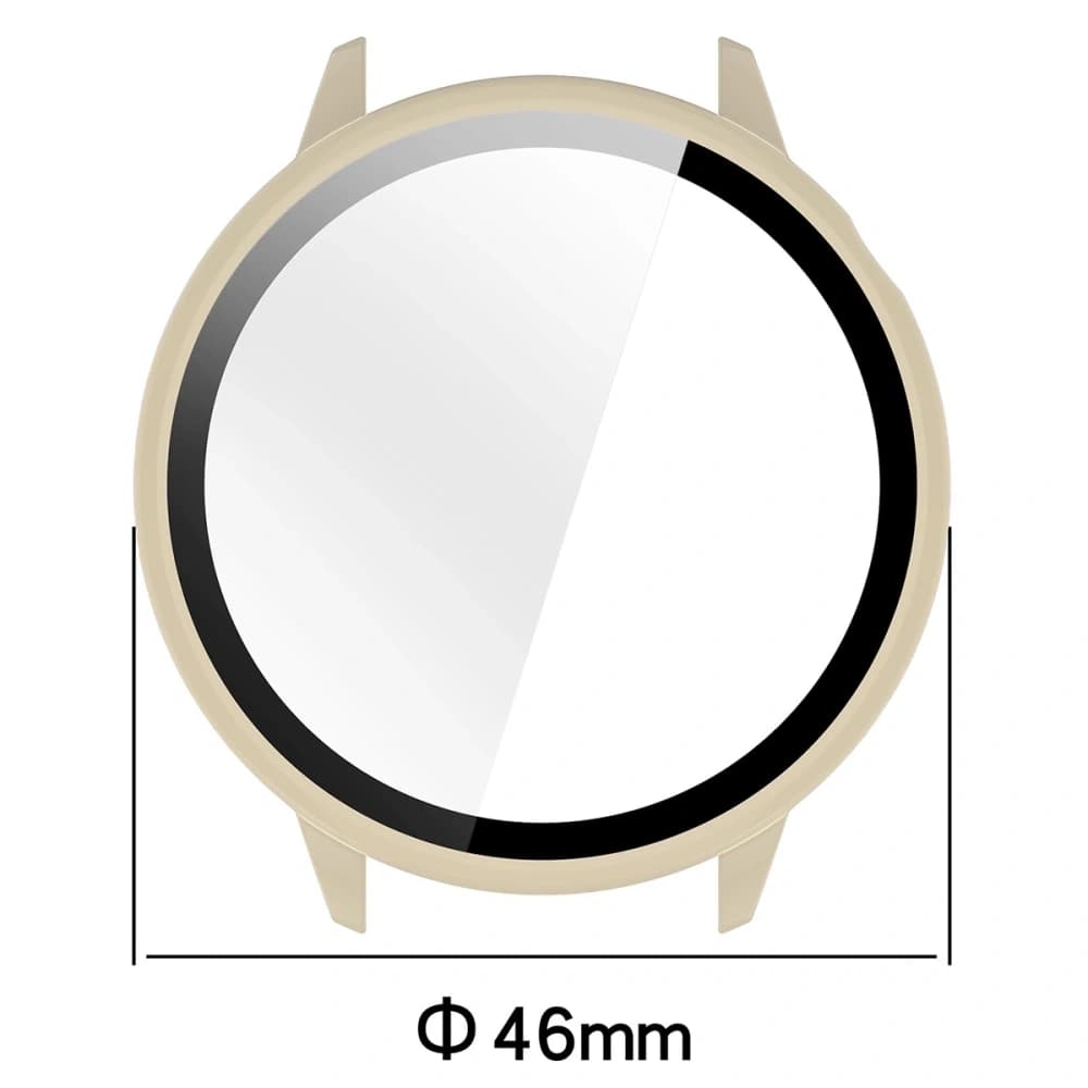 Bizon Case+Glass Watch Case with Glass for OnePlus Watch 3 43mm beige - 2