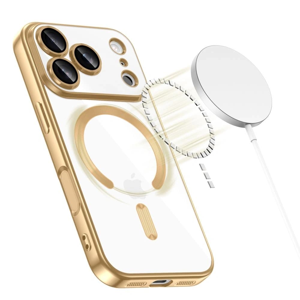Tech-Protect MagFlex MagSafe Case for Apple iPhone 17 Pro Shiny Gold - 2