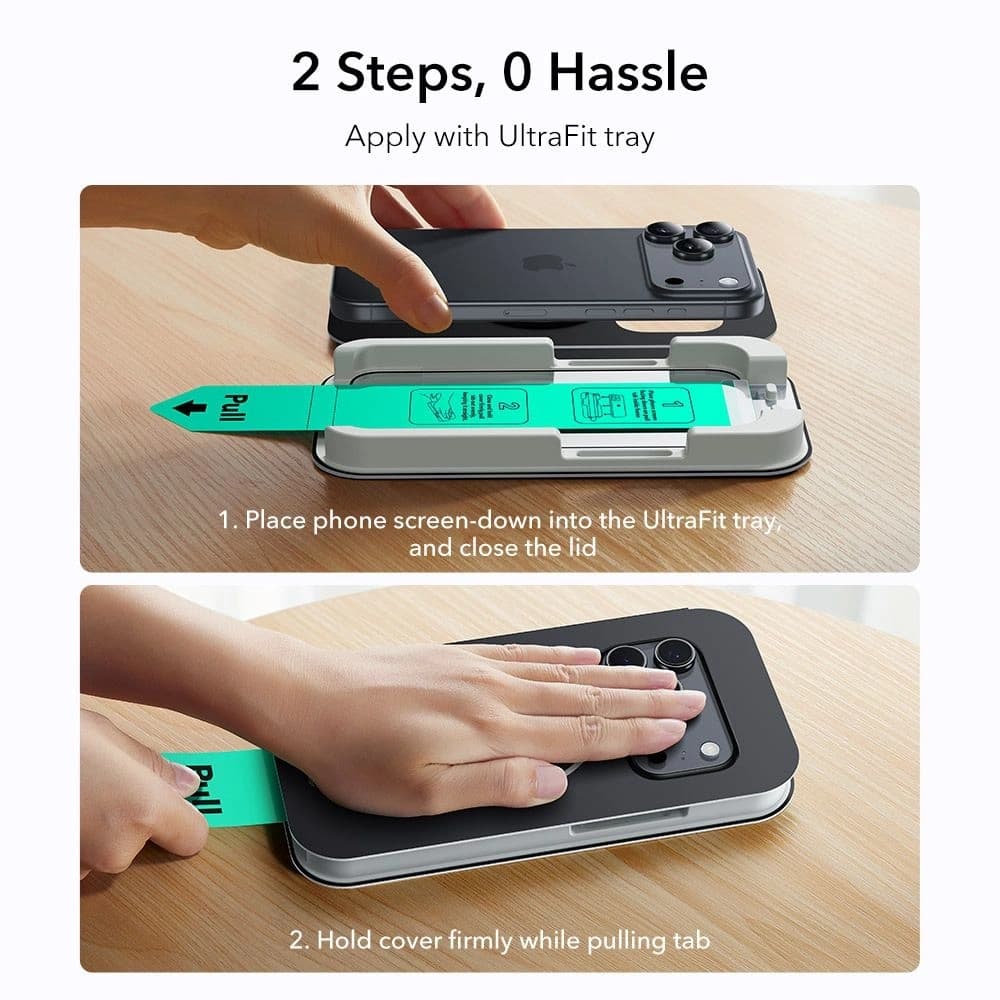 ESR Ultrafit Gehärtetes Glas für Apple iPhone 17 Pro Klar [2 PACK] - 6