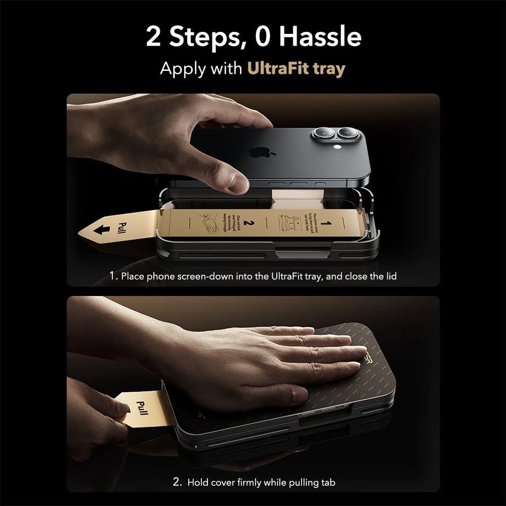 ESR Ultrafit Armorite Pro gehärtetes Glas für Apple iPhone 16 Pro / 17 Clear - 5