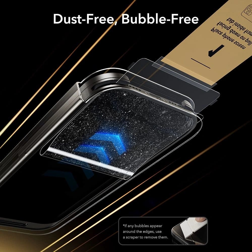 ESR Ultrafit Armorite Pro gehärtetes Glas für Apple iPhone 16 Pro / 17 Clear - 8