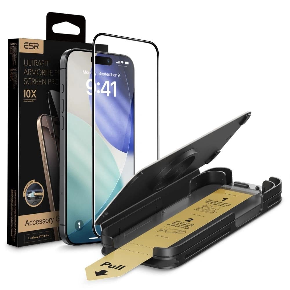 ESR Ultrafit Armorite Pro Tempered Glass Accessory Glass by Corning for Apple iPhone 17 Pro Clear - 1