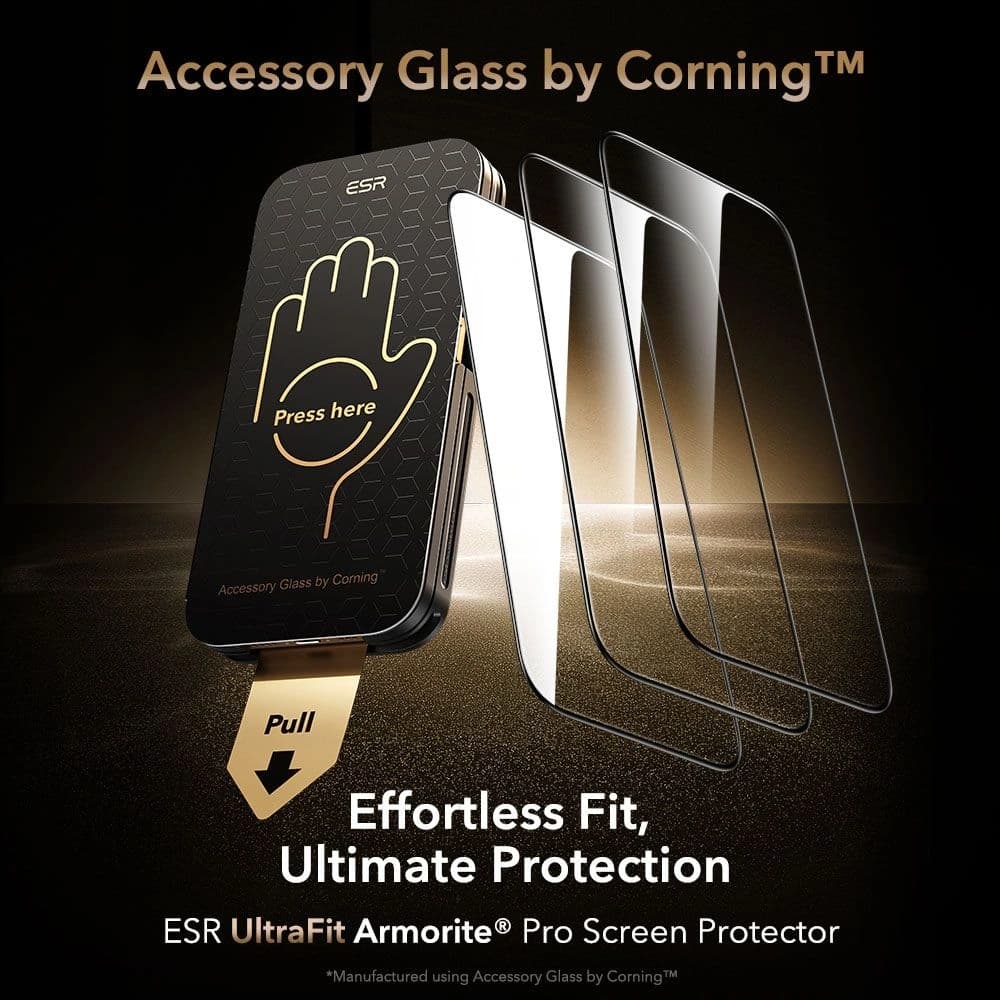 ESR Ultrafit Armorite Pro Tempered Glass Accessory Glass by Corning for Apple iPhone 17 Pro Max Clear - 2