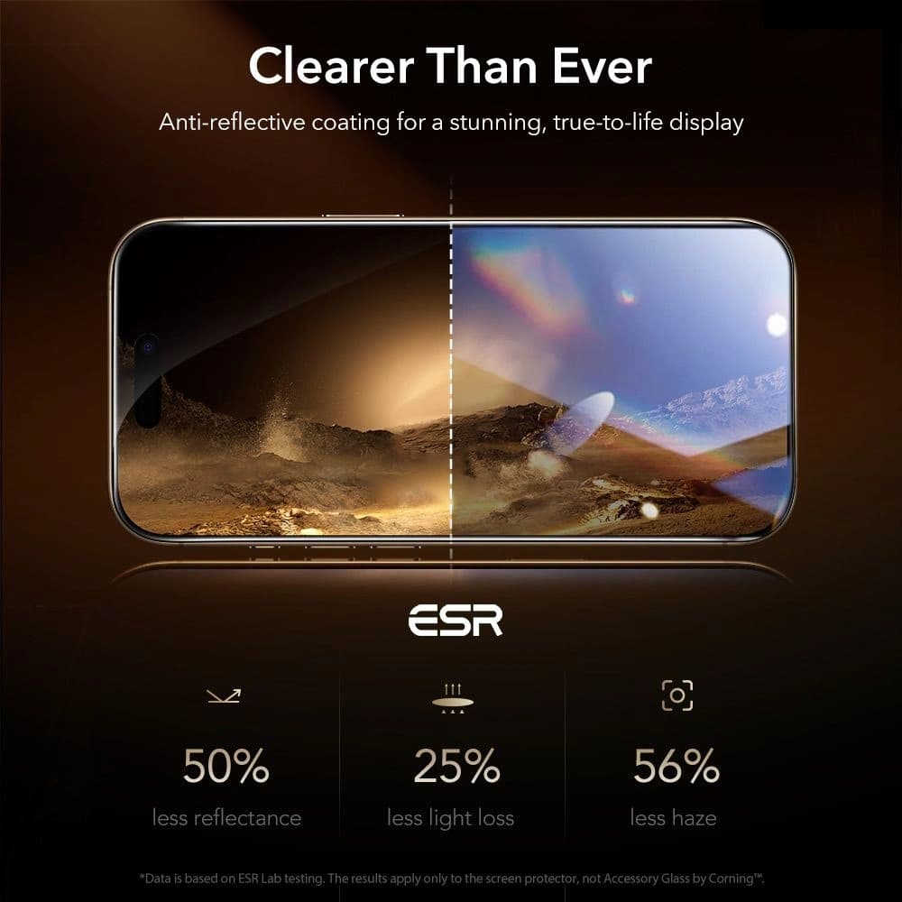 ESR Ultrafit Armorite Pro Tempered Glass Accessory Glass by Corning for Apple iPhone 17 Pro Max Clear - 6