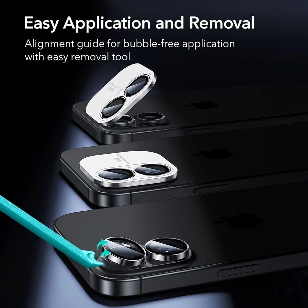 ESR Armorite Kamera Schutz für Apple iPhone 16 / 16 Plus / 17 Schwarz - 7