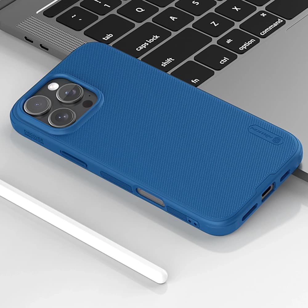 Nillkin Super Frosted Shield Pro Magnetic Case for Apple iPhone 16 Pro blue - 6