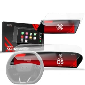 Matte GrizzGlass CarDisplay Protection Audi Q5 14,5" (2025) [2in1]