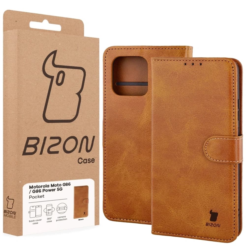 Bizon Case Pocket Motorola Moto G86 5G / G86 Power 5G brown - 6