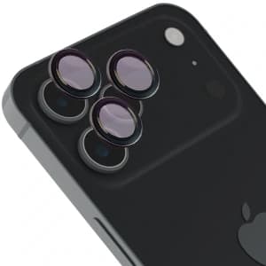 Szkło na aparat z aplikatorem Bizon Glass Snap Lens do Apple iPhone 17 Pro / 17 Pro Max czarna ramka