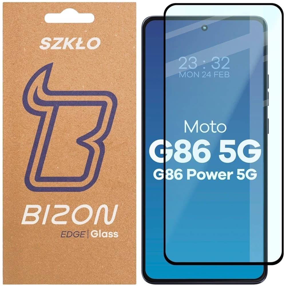 Bizon Glass Edge 2 Motorola Moto G86 5G / G86 Power 5G schwarzer Rahmen - 1