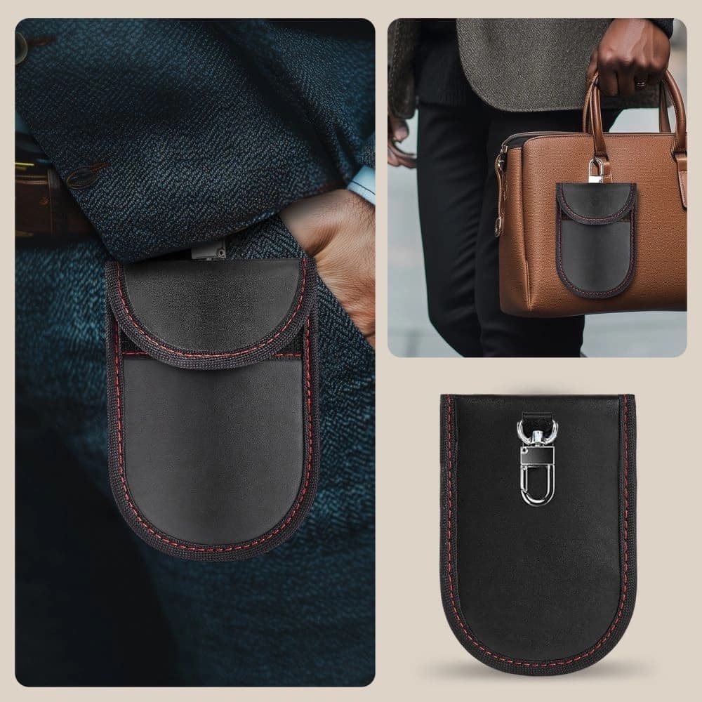 Tech-Protect KLR100 Pouch Keyless RFID Signal Blocker Case Black/red - 5