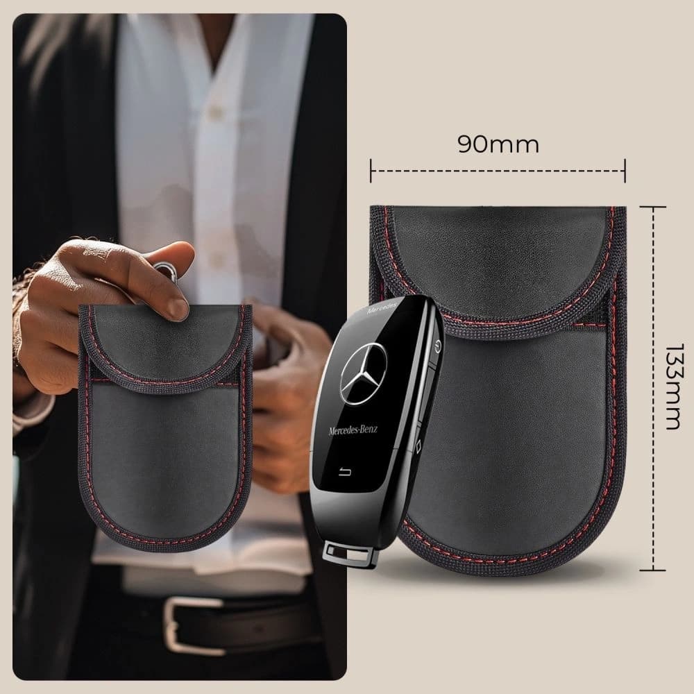 Tech-Protect KLR100 Pouch Keyless RFID Signal Blocker Case Black/red - 6