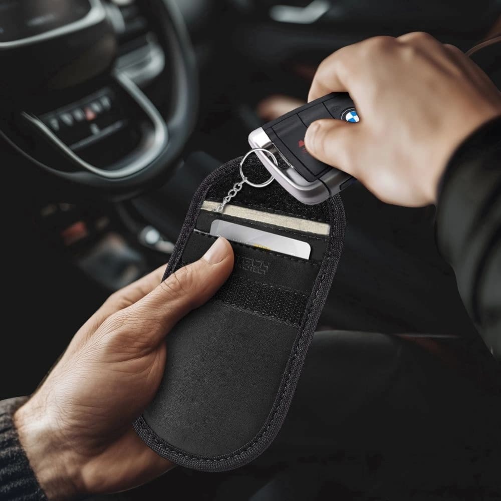 Tech-Protect KLR100 Pouch Keyless RFID Signal Blocker Case Black/black - 4